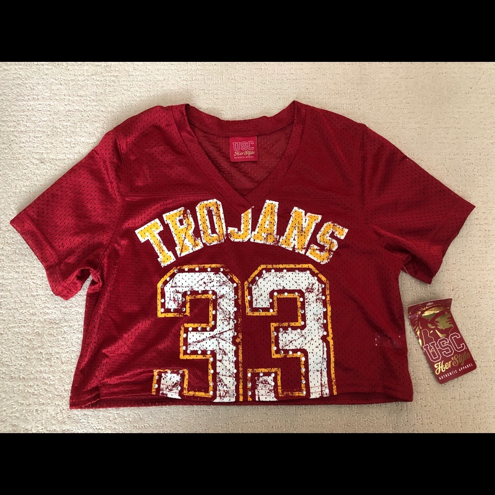 USC Trojans cropped jersey, brand new!